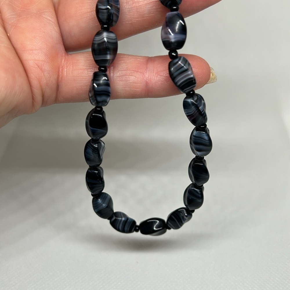🔥🔥Beautiful Black and white agate style necklace
